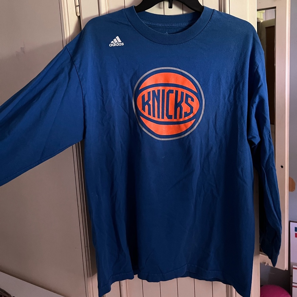 Men’s Adidas Knicks Long Sleeve T-Shirt